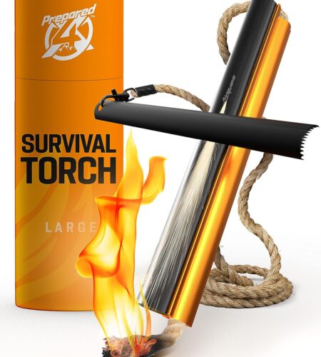 Fire Starter Survival Tool - All-in-One Flint and Steel Fire Starter Kit - Ferro Rod Fire Starter with 36" Waterproof Tinder Wick Rope and Steel Fire.
